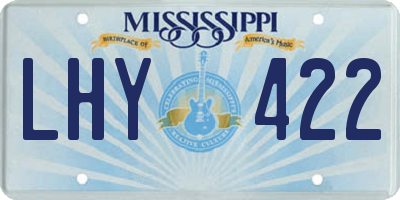 MS license plate LHY422