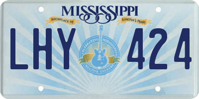 MS license plate LHY424