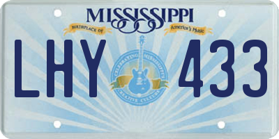 MS license plate LHY433