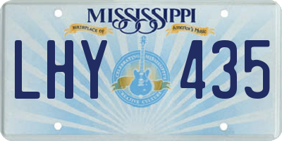MS license plate LHY435