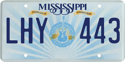 MS license plate LHY443