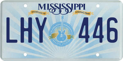 MS license plate LHY446