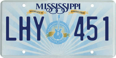MS license plate LHY451