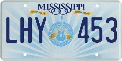 MS license plate LHY453