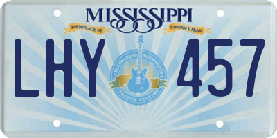 MS license plate LHY457