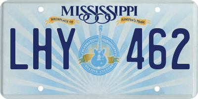 MS license plate LHY462