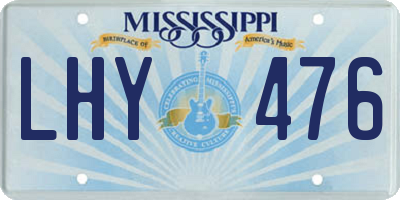 MS license plate LHY476