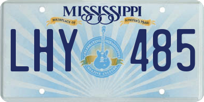 MS license plate LHY485