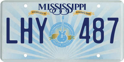 MS license plate LHY487