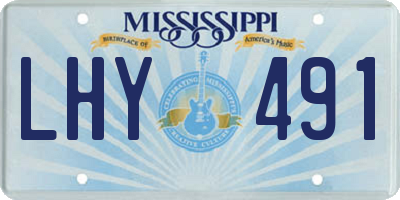 MS license plate LHY491