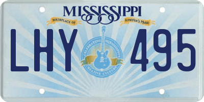 MS license plate LHY495