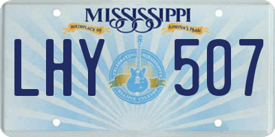 MS license plate LHY507