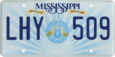 MS license plate LHY509