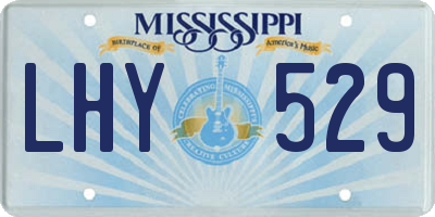 MS license plate LHY529