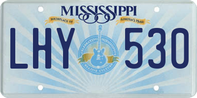 MS license plate LHY530