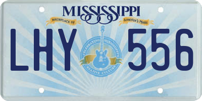 MS license plate LHY556