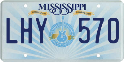 MS license plate LHY570