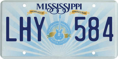 MS license plate LHY584