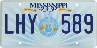 MS license plate LHY589