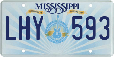 MS license plate LHY593