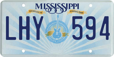 MS license plate LHY594