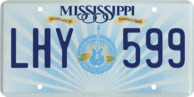 MS license plate LHY599