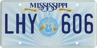 MS license plate LHY606