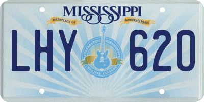MS license plate LHY620