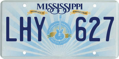 MS license plate LHY627