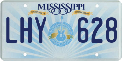 MS license plate LHY628