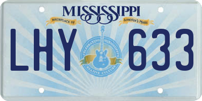 MS license plate LHY633