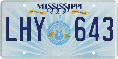 MS license plate LHY643