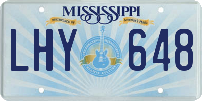 MS license plate LHY648