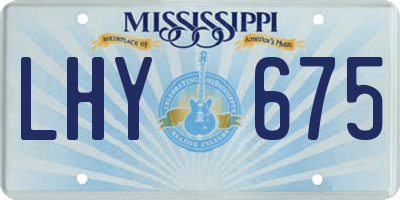 MS license plate LHY675