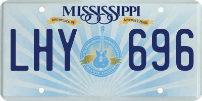 MS license plate LHY696