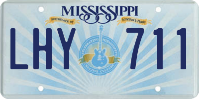 MS license plate LHY711