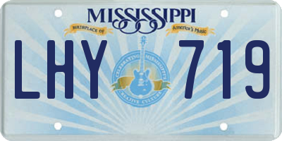 MS license plate LHY719