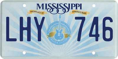 MS license plate LHY746