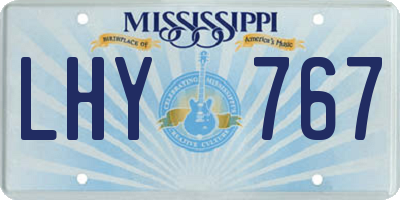 MS license plate LHY767
