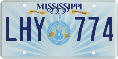 MS license plate LHY774