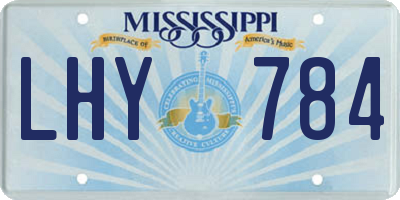 MS license plate LHY784