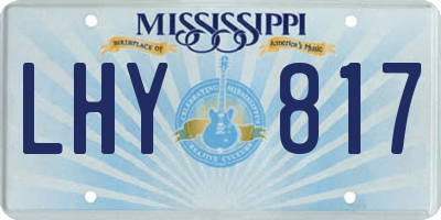MS license plate LHY817
