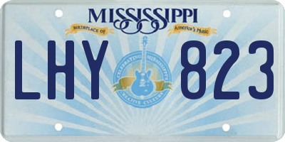 MS license plate LHY823