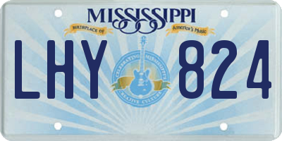 MS license plate LHY824
