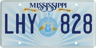 MS license plate LHY828