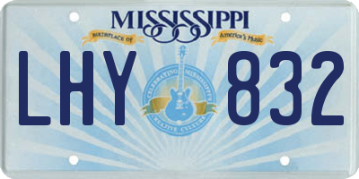 MS license plate LHY832