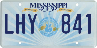 MS license plate LHY841