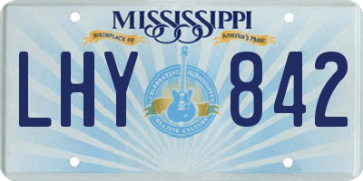 MS license plate LHY842