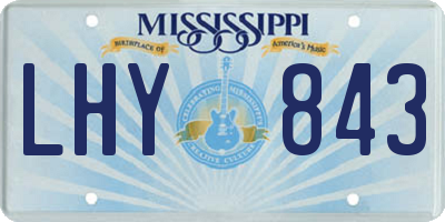 MS license plate LHY843