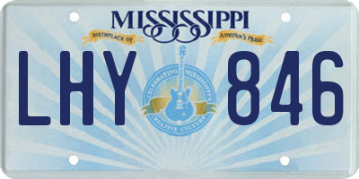MS license plate LHY846